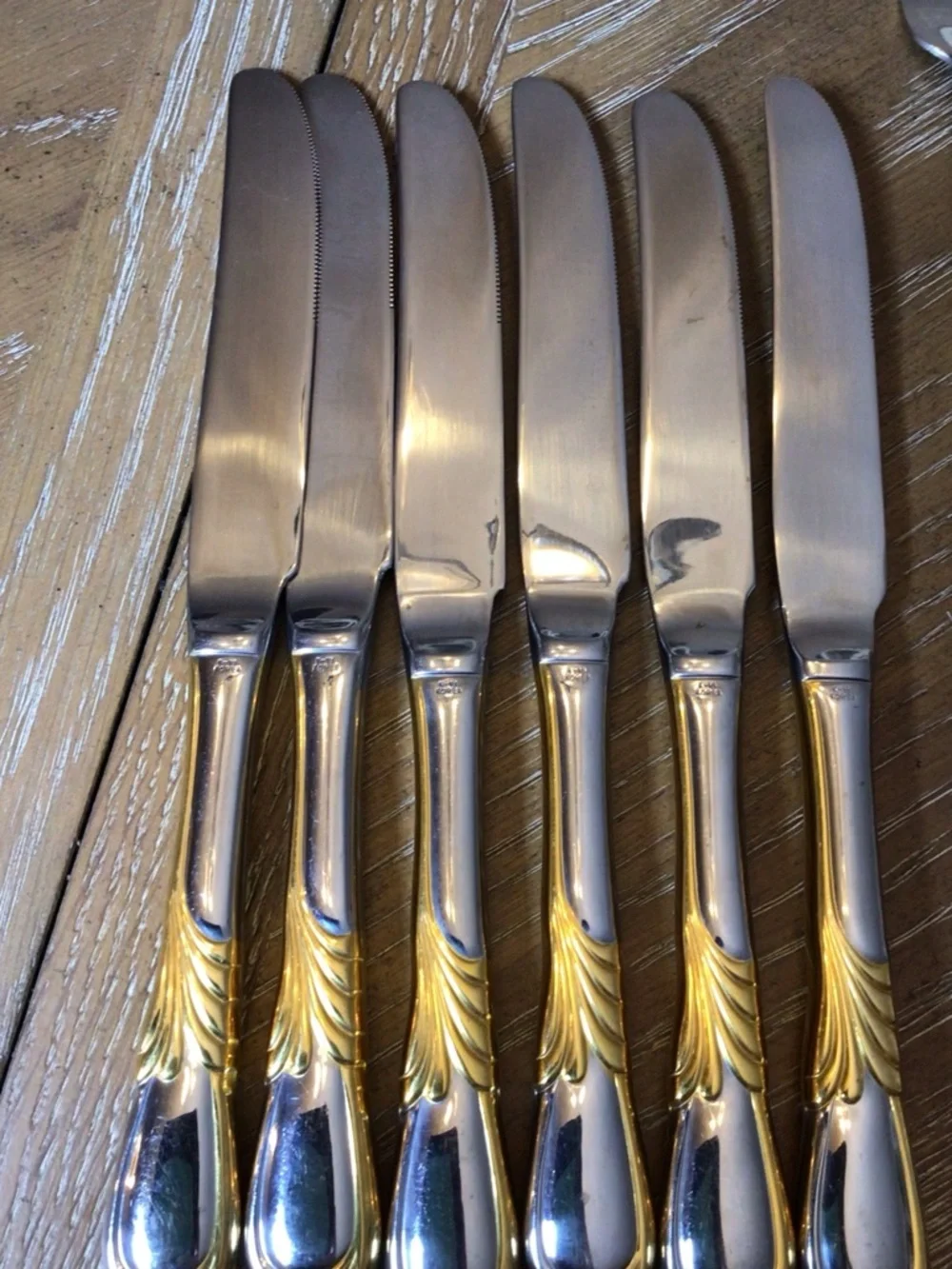 Vintage Retroneu Linda Gold Accent Flatware Korea Stainless YOUR CHOICE.